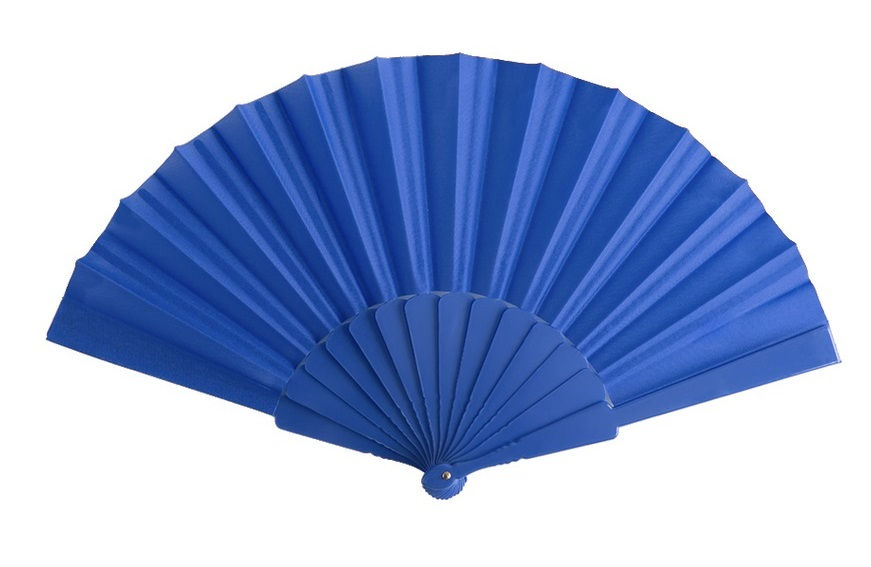 Eventail publicitaire personnalisable 100 % Bleu marine